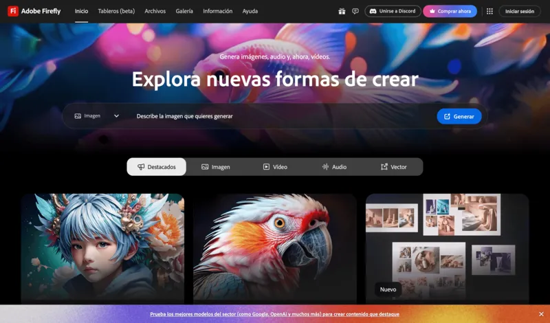 Captura de Adobe Firefly